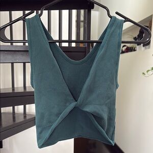 Urban Outfitters Green Blue Tie-Front Crop Top